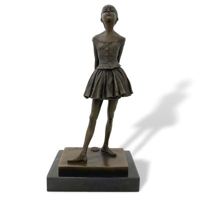 Bronzefigur Ballett Tänzerin Kopie nach Degas Replik Skulptur Antik-Stil 26cm