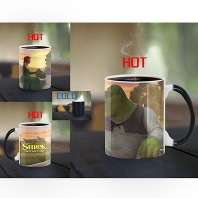Anime Shrek Thermoeffekt Tasse Ceramic Kaffee Tee Milch Becher