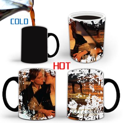 Film Titanic Jack Rose Thermoeffekt Tasse Paar Ceramic Kaffee Tee Milch Becher