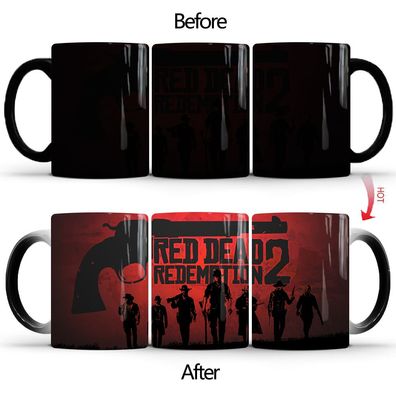 Spiel Red Dead Redemption Thermoeffekt Tasse Ceramic Kaffee Tee Becher