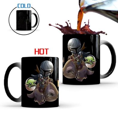 The Mandalorian Keramiktasse Grogu Thermoeffekt Tasse Kaffee Becher Heat Changing Mug