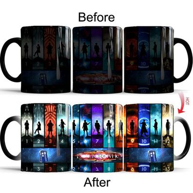 Doctor Who Thermoeffekt Tasse Heat Changing Mug Kaffee Milch Becher