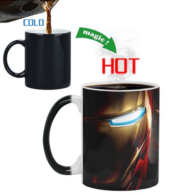 Superheld Iron Man Keramiktasse Heat Changing Thermoeffekt Tasse Kaffee Milch Becher