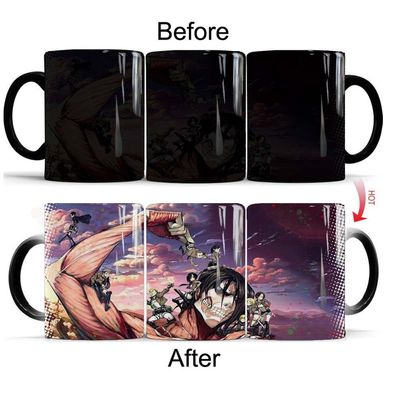 Attack on Titan Thermoeffekt Tasse Ceramic Kaffee Tee Milch Becher Magische Mug