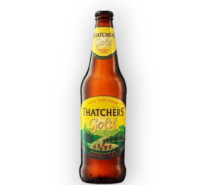 12 x Thatchers Gold 0,5l- Somerset Cider mit 4,8% Vol.- Halbtrockener Apfelwein