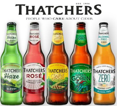 Thatchers Somerset Cider Mix 0,5l- Je 1 x Haze, Rosé, Gold, Green Goblin & Zero