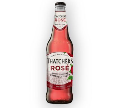 12 x Thatchers Rosé 0,5l- Sweet Sparkling Somerset Cider mit 4,0% Vol.