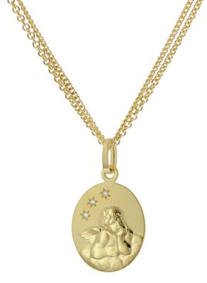 trendor Schmuck Kinder-Halskette mit Schutzengel-Anhänger Gold 333 (8 Karat) 15524
