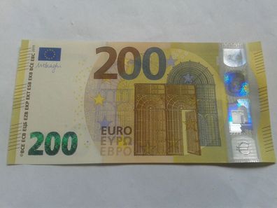 Original 200 euro 2019 Banknote Geldschein Mario Draghi EZB seltene U000 Serie