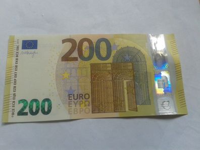 Original 200 euro 2019 Banknote Geldschein Mario Draghi EZB Note seltene U000 Serie