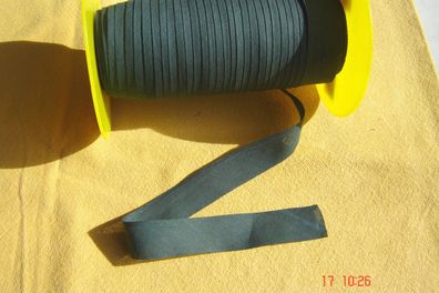 5 m Schrägband gefalzt Baumwolle oliv 3cm breit Z