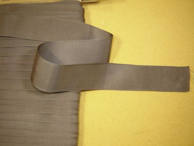 Ripsband Hutband Seidenrips hochwertig taupe grau 3 cm breit Z