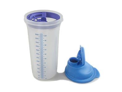 Tupperware Backen Mix-Fix 600 ml Shake-It blau Shaker Mess- Mixbecher Shaky