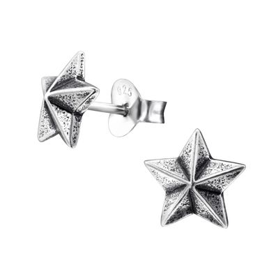 Stern Ohrringe aus 925 Silber