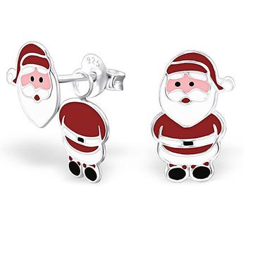 Weihnachtsmann Ohrringe aus 925 Silber