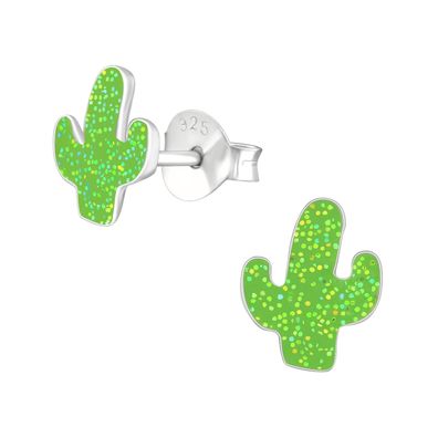 Kaktus Ohrringe aus 925 Silber