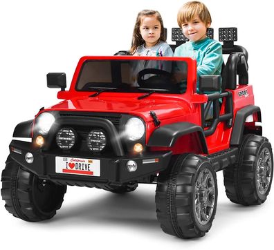 Kinder Elektroauto 2 Sitzer mit 2,4G-Fernbedienung, 3 Gang 12V Kinderauto mit MP3