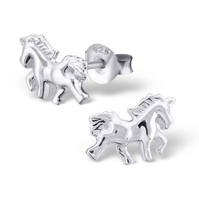Einhorn Pferde Ohrringe aus 925 Silber
