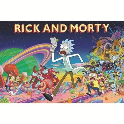 Anime Rick and Morty Puzzle 520 Teile Kinder Brettspiele Jigsaw Holzpuzzle