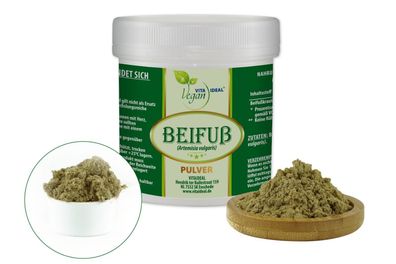 VITAI DEAL Vegan® Beifuß Kraut Pulver - Artemisia vulgaris - Tagesportion 600mg
