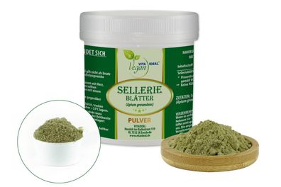 VITA IDEAL Vegan® Sellerie Blätter Pulver - Apium graveolens- Tagesportion 900mg