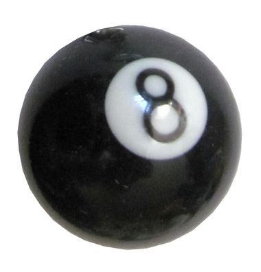 Billiardkugel als Schlüsselanhänger - Nr. 8 - 3 cm Durchmesser