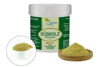 VITA IDEAL Vegan® Süßholz Wurzel Pulver - Glycyrrhiza glabra- Tagesportion 700mg