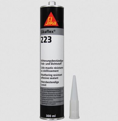 Sikaflex 223, witterungsbeständiger Kleb- & Dichtstoff, schwarz, 300ml (222i UV)