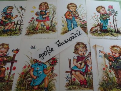 alte Postkarte AK Lang JLM West Germany Serie 250 Kinder Geburtstag edelst !