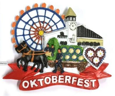 München Oktoberfest Premium Magnet aus Poly Souvenir Germany