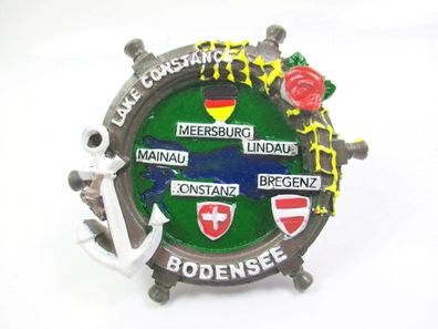 Bodensee Mainau Meersburg Bregenz Lindau Poly Magnet Germany Souvenir