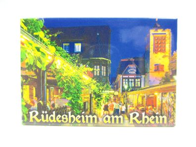 Rüdesheim Hessen Drosselgasse Foto Magnet Souvenir Germany