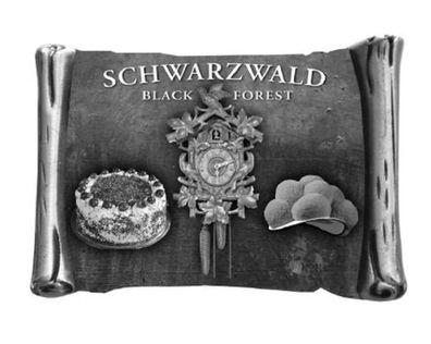 Schwarzwald Baden Württemberg Metall Magnet Schriftrolle Souvenir Germany