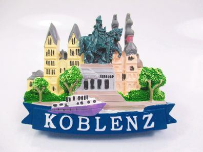 Koblenz Rheinland Pfalz Denkmal Premium Magnet Poly Souvenir Germany (121)