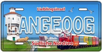 Langeoog südliche Nordsee XL Magnet Plate 12 cm Souvenir Germany geprägt