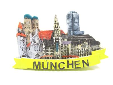 München Marienplatz Frauenkirche Premium Magnet Poly Souvenir Germany (78 )