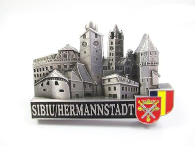 Sibiu Rumänien Hermannstadt Metall Magnet Souvenir Siebenbürgen