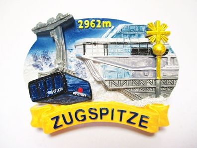 Zugspitze Gondel 2962 mtr. Bayern Magnet Poly 8 cm Germany Souvenir