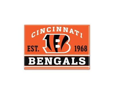 Cincinatti Bengals Foto Magnet mit Logo, NFL Football, Team Gründungsjahr