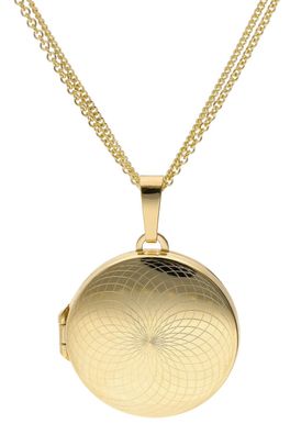 trendor Schmuck Halskette mit Medaillon Gold 333 / 8K Damen-Collier 15522