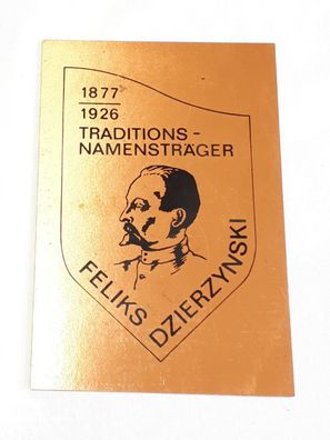 Plakette Feliks Dzierzynski Traditionsnamensträger