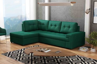 FURNIX Ecksofa Camilio Sofa mit Bettkasten und Schlaffunktion Couch L-Form KR 19