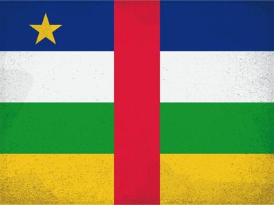 Blechschild Flagge Zentralafrikanische Republik 40x30 cm VI Deko Schild tin sign