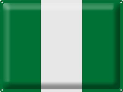 Blechschild Flagge Nigeria 40x30 cm Flag of Nigeria Deko Schild tin sign