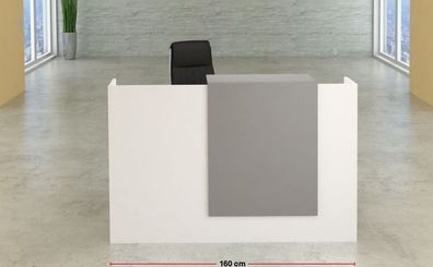 Kerkmann Kompakt-Theke Sydney 160x80x110cm weiß-grafit