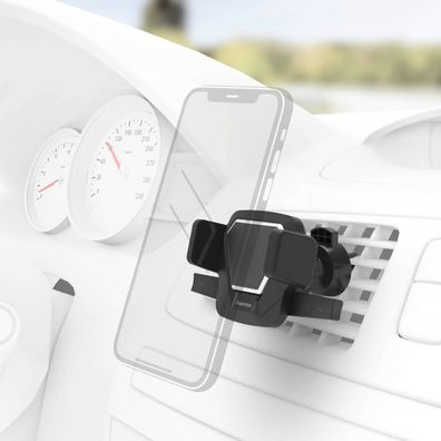 Hama Handy-Halterung 360° Auto Navi Lüftung Gitter KFZ Smartphone Klemm-Halter