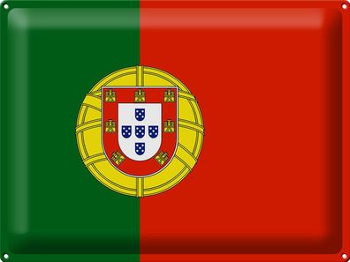 Blechschild Flagge Portugal 40x30 cm Flag of Portugal Deko Schild tin sign