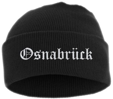 Osnabrück Umschlagmütze - Altdeutsch - Bestickt - Mütze mit breitem ...