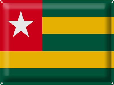 Blechschild Flagge Togo 40x30 cm Flag of Togo Deko Schild tin sign