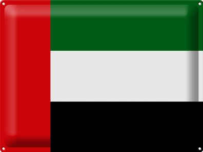 Blechschild Flagge Vereinigte Arabische Emirate 40x30 cm Deko Schild tin sign